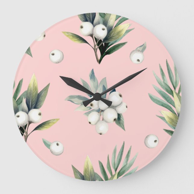 Elegant Christmas Wall Clock – Festive Winter Time Stor Klocka (Framsida)