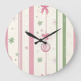 Elegant Christmas Wall Clock – Festive Winter Time Stor Klocka