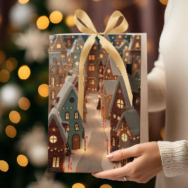 Elegant Christmas Whimsical Village | Gift Bag