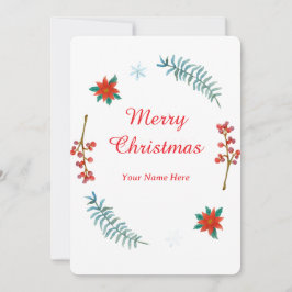 Elegant Christmas Wreath Invitation Inbjudningar