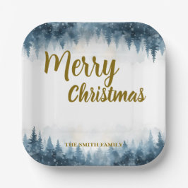 Elegant Christmas Xmas winter pine tree forest 