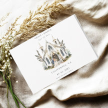 Elegant Church Watercolor Venue Manor Bröllop