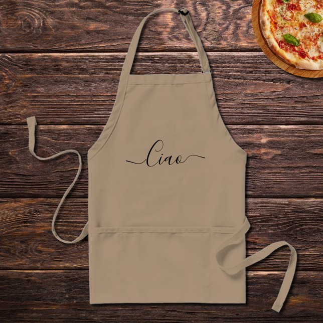 Elegant Ciao i khaki Förkläde (Skapare uppladdad)