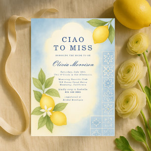 Elegant Ciao till Fröken Italiensk Bröllopsfest Inbjudningar