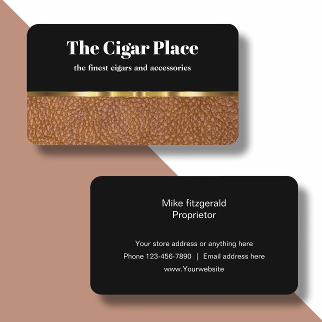 Elegant Cigarrtema Design Visitkort (Skapare uppladdad)