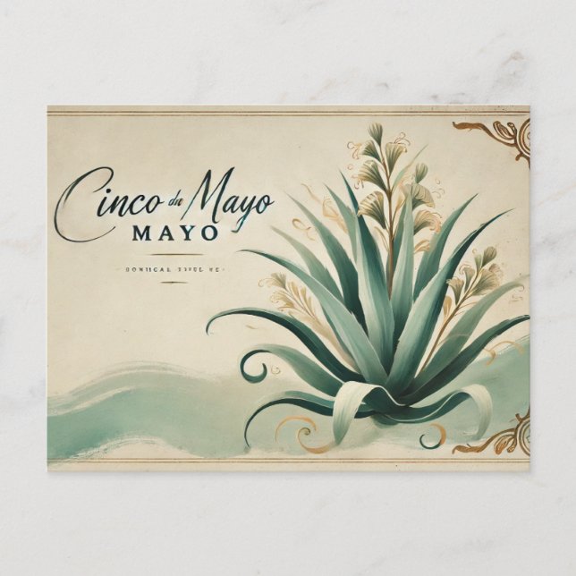 elegant Cinco de Mayo Vykort (Framsida)