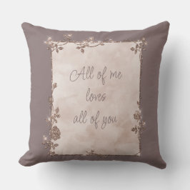 Elegant Cinnamon Slate Gnistra Ram Valentine Kudde