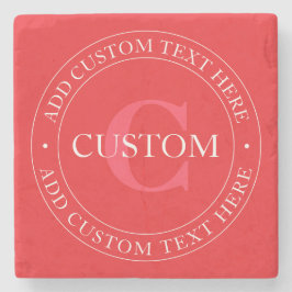 Elegant Circular Text Template Editable Red White Stenunderlägg