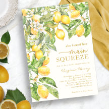 Elegant citron bröllopsdusch
