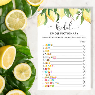 Elegant Citron Emoji Pictionary-spel