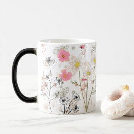 Elegant citron & vildblomma kaffemugge | Botanisk Magisk Mugg