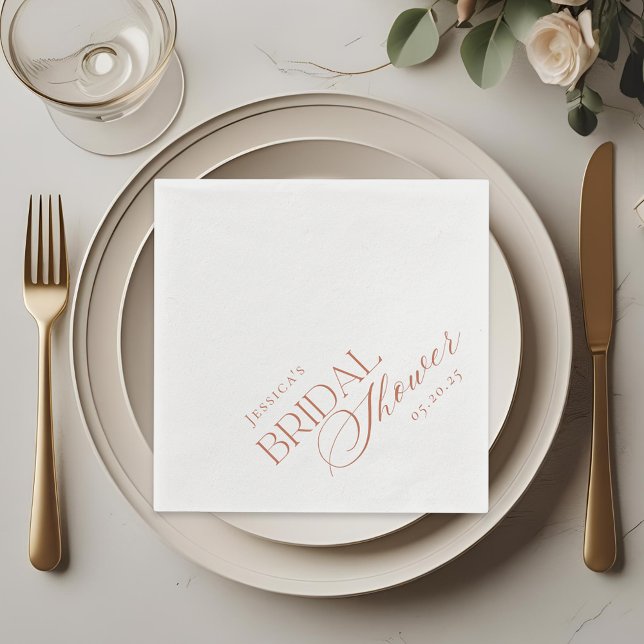 Elegant Citrus Blommigt Möhippa Pappersservett (Skapare uppladdad)