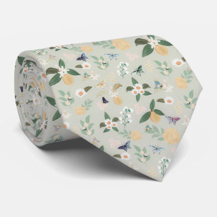 Elegant Citrus Lemon Flowers Butterflies Slips