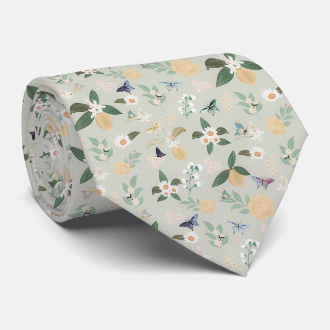 Elegant Citrus Lemon Flowers Butterflies Slips (Rullad)