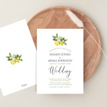 Elegant Citrus Lemon Greenery Bröllop