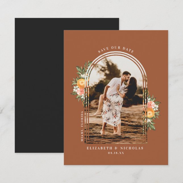 Elegant Citrusodling | Boho Spara Datum (Fram/baksida)
