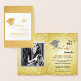 Elegant Class of 20XX, Photo, Topper Studenten Folierat Kort