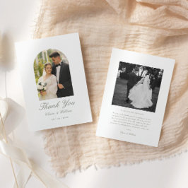 Elegant Classic Arch Photo Bröllop Tack Kort