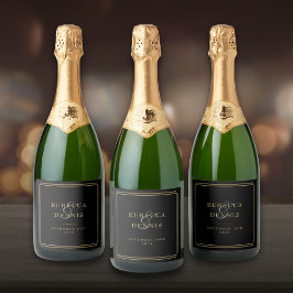 Elegant Classic Art Deco Black och Guld Bröllop