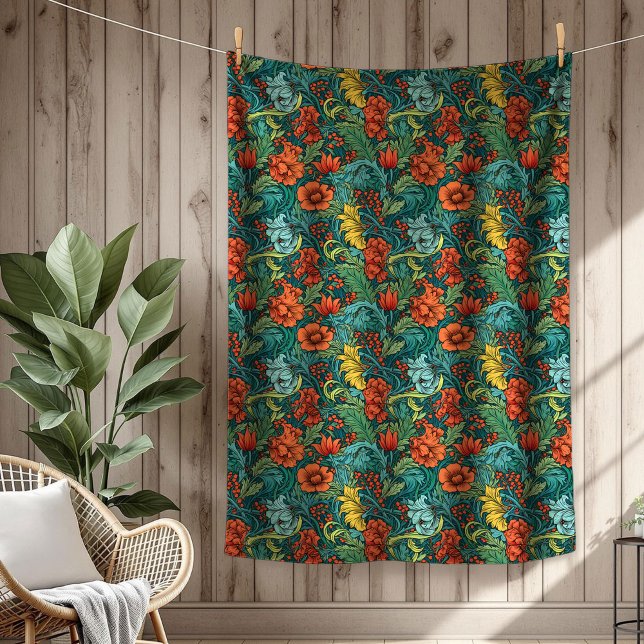 Elegant Classic Arts & Crafts Iconic Morris Design Fleecefilt (Elegant Classic Arts & Crafts Iconic Morris Design Fleece Blanket)