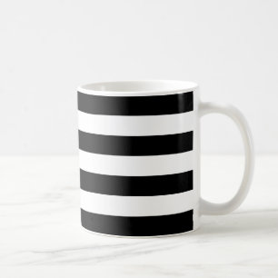 Elegant Classic Black and white rand mönster Kaffemugg