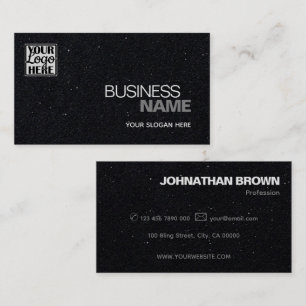 Elegant Classic Black Simple och Modern med Logoty Visitkort