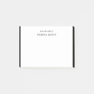 Elegant Classic Black White Desk Design Post-it Block