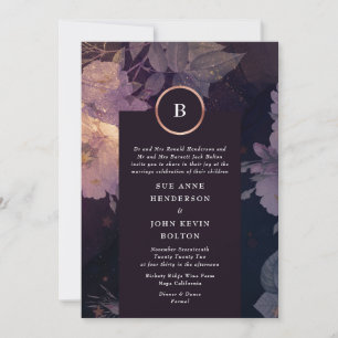 Elegant Classic Blommigt Boho Fantasy Golden Circl Inbjudningar
