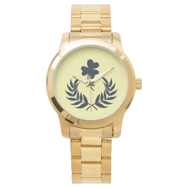Elegant Classic Blommigt Manar Armbandsur (Framsida)