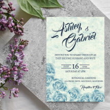 Elegant Classic Blommigt Rustic bröllopsinbjudan 2