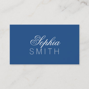 Elegant Classic Blue - Ange ditt namn Visitkort