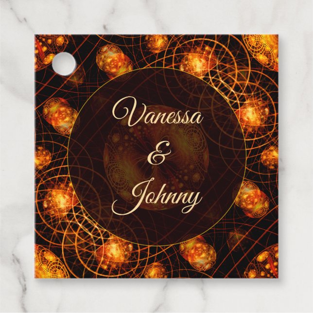 Elegant Classic Boho Modern Gold #901 Wedding Gåvor Etiketter (Framsida)