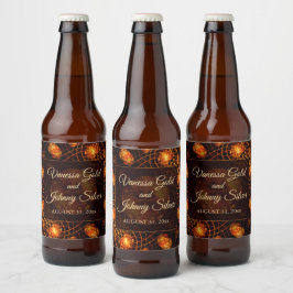 Elegant Classic Boho Modern Gold #901 Wedding Ölflaska Etikett