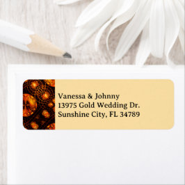Elegant Classic Boho Modern Gold #901 Wedding Returadress Etikett