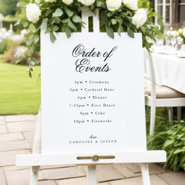 Elegant Classic Bröllop, händelseordning Poster