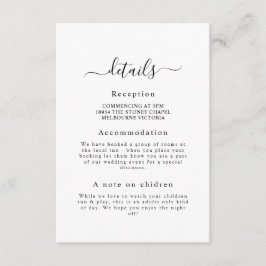 Elegant Classic Bröllop-kort för detaljhölje Tilläggskort