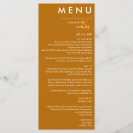 Elegant Classic Bröllop-meny Meny