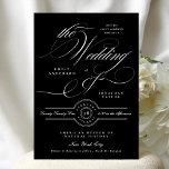 Elegant Classic Calligraphy | Black Tie Bröllop Inbjudningar<br><div class="desc">Formell,  Elegant och imponerande - Sök samling/svit nedan *Kontakta mig om du behöver hjälp med design eller ytterligare design/färg-alternativ</div>