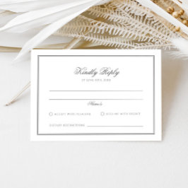 Elegant Classic Calligraphy Bröllop OSA Kort