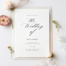 Elegant Classic Calligraphy Minimalist Bröllop