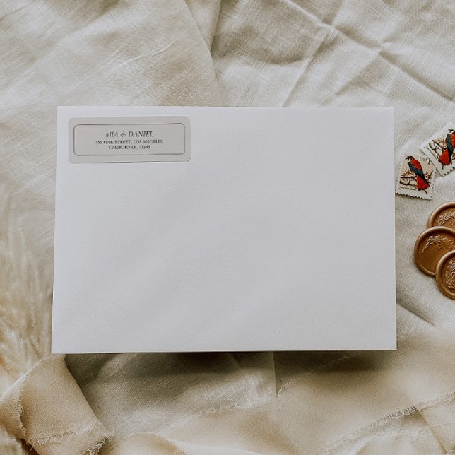 Elegant Classic Chic Grått Returadress Etikett (Skapare uppladdad)