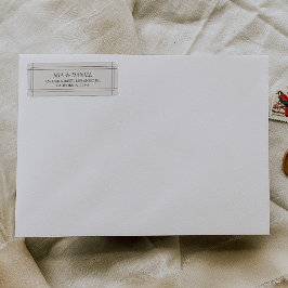 Elegant Classic Chic Light Grått Returadress Etikett