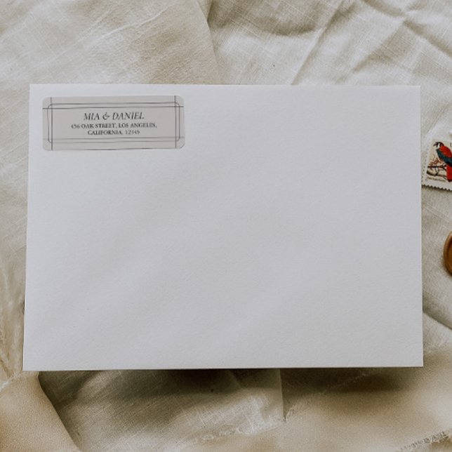 Elegant Classic Chic Light Grått Returadress Etikett (Skapare uppladdad)