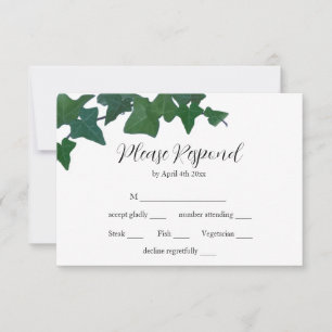 Elegant Classic English Ivy calligraphy-skript OSA Kort