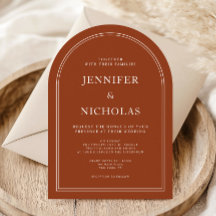 Elegant Classic Formal Terracotta Bröllop Arch