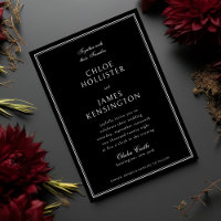 Elegant Classic Forme Black Ram Bröllop