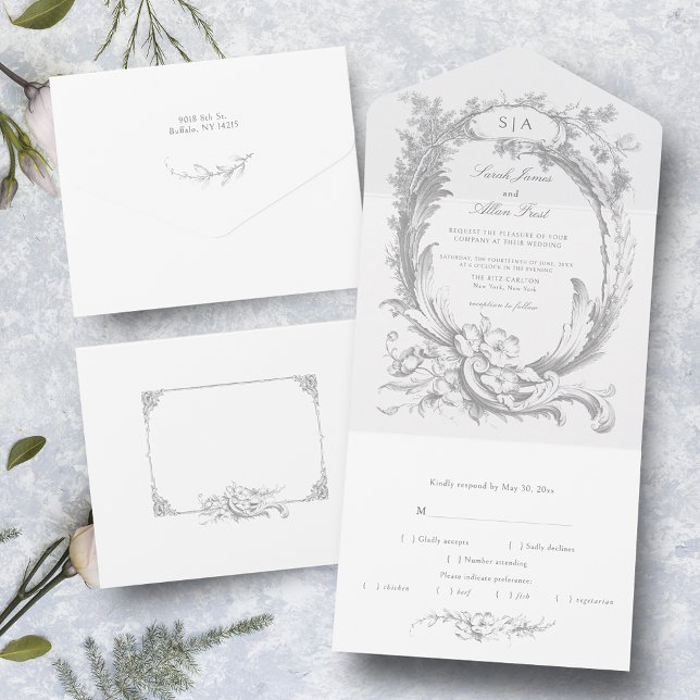 Elegant Classic Fransk Rococo-Blommigt (Skapare uppladdad)