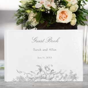 Elegant Classic Fransk Rococo-Blommigt Gästböcker