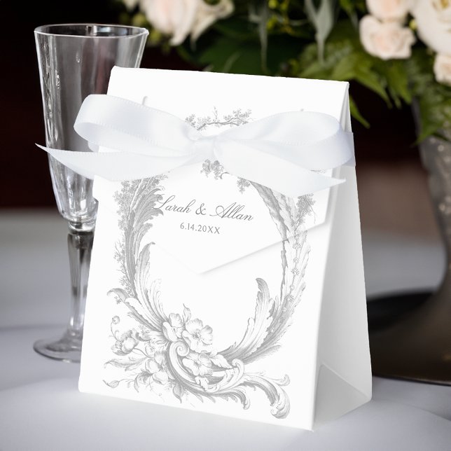 Elegant Classic Fransk Rococo-Blommigt Presentaskar (Skapare uppladdad)