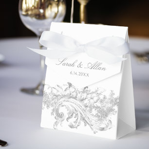 Elegant Classic Fransk Rococo-Blommigt Presentaskar